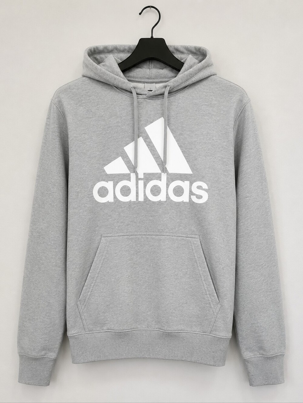 Adidas Men's Gray Logo Hoodie